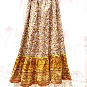 Beautiful Brown Broomstick Hippie Skirt